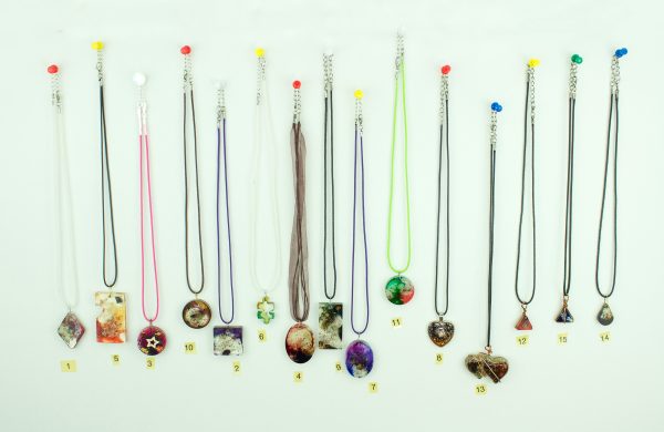 Pendentifs Orgonites de face