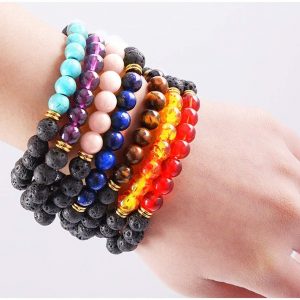 Bracelets en pierre de lave